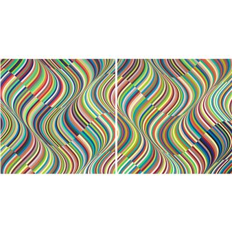 AR WAVE LARGE #9, #10, 2005 (DIPTYCH) - Angela Leach