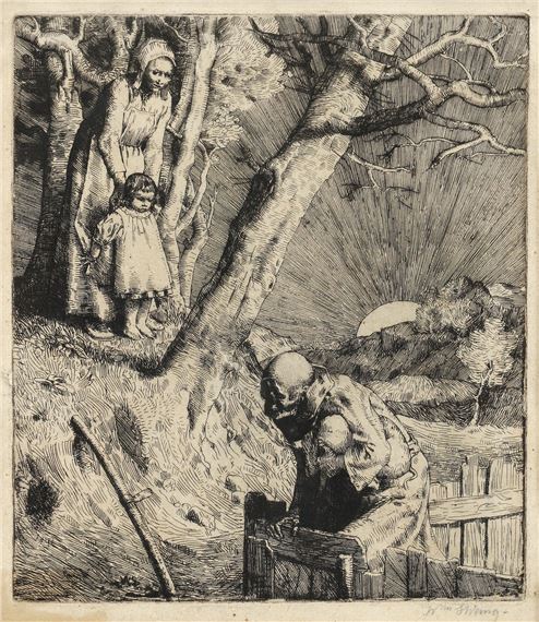 Strang William | William Strang Signed Etching from Death and Ploughman ...