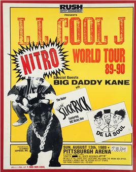 1989 Hip Hop Tour Poster LL Cool J Big Daddy Kane Slick Rick - Ed Roth