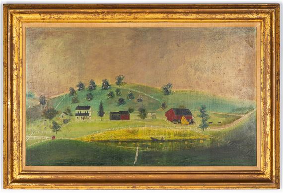 American Folk Art School | Folk Art Landscape Painting | MutualArt