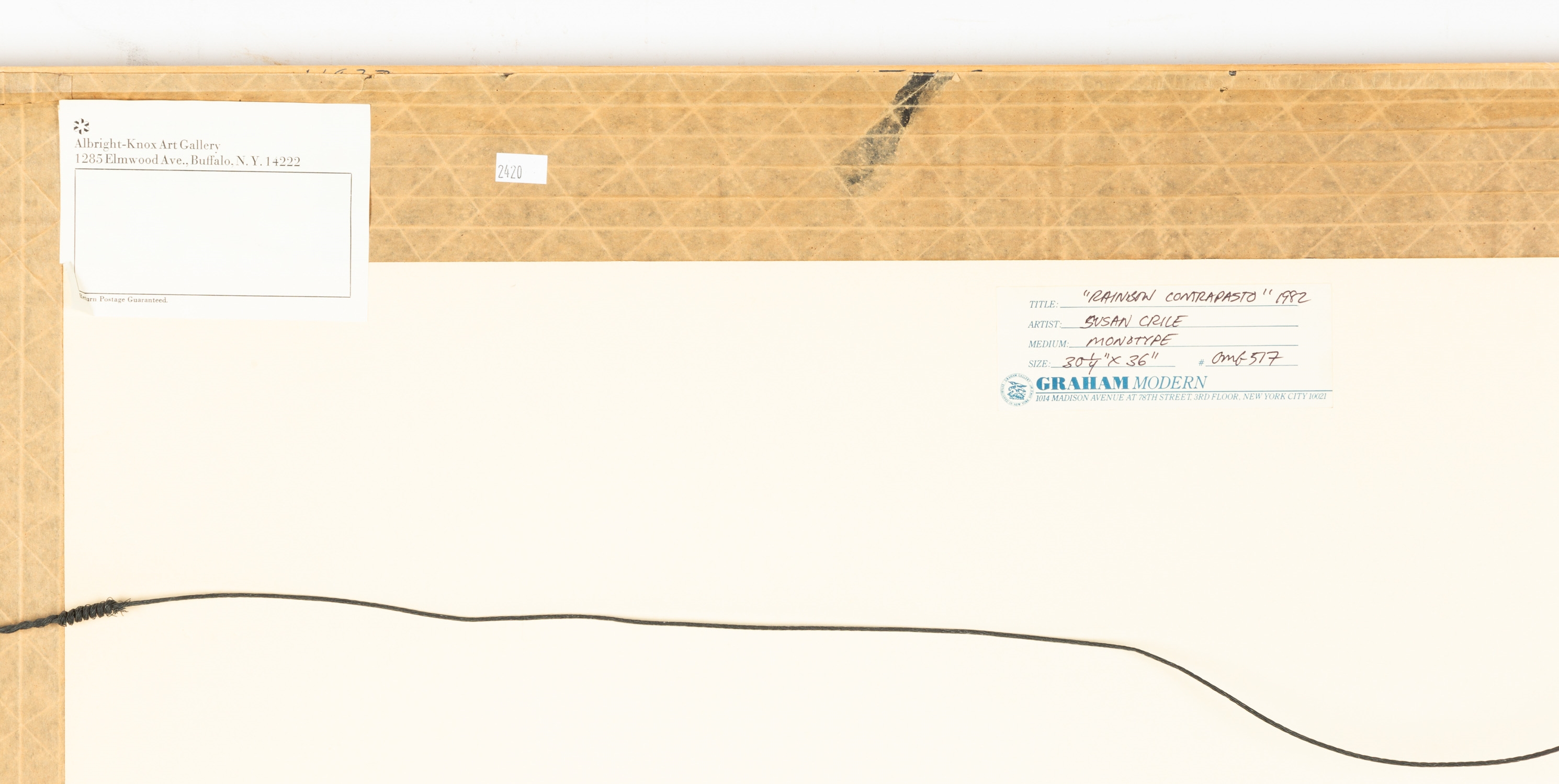 Artwork by Susan Crile, Ranison Contrapasto, Made of Monotype on laid paper