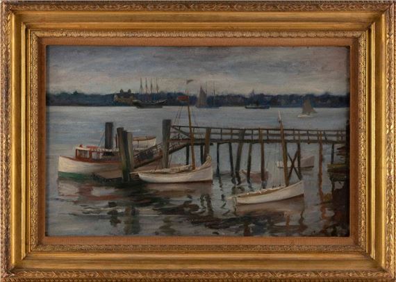 Boats at dock - Charles Bayley Cook