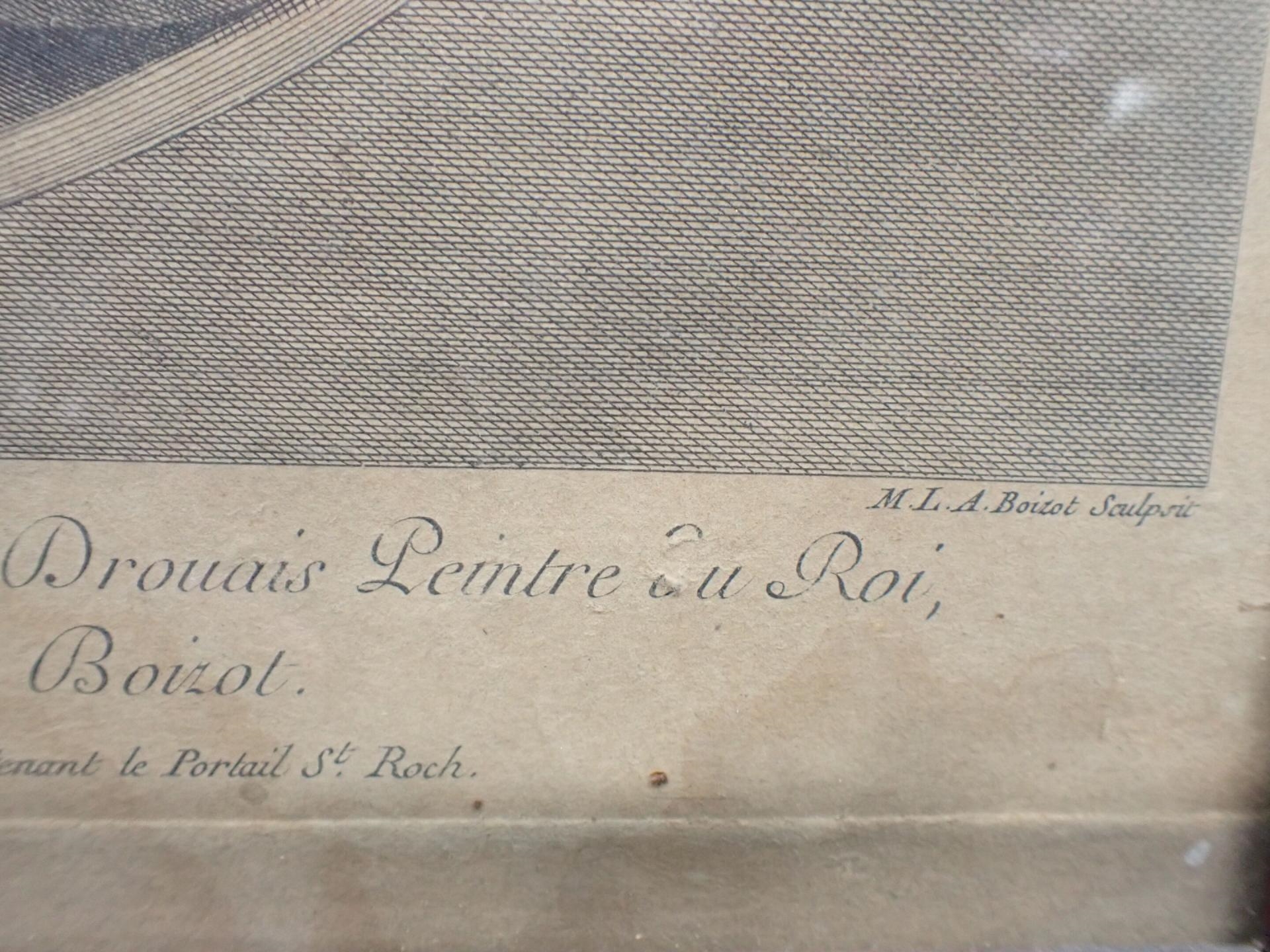 Artwork by Drouais, L'enfant au château de carte, Made of burin engraving