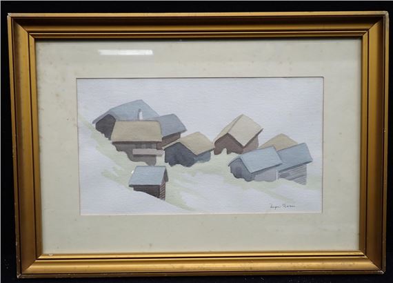 les cabanes dans la vallée de la montagne