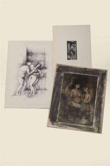 Denis POUPPEVILLE (born 1947). - Seated woman... - Lot 280 - Kâ-Mondo - Denis Pouppeville