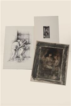 Denis POUPPEVILLE (born 1947). - Seated woman... - Lot 280 - Kâ-Mondo - Denis Pouppeville