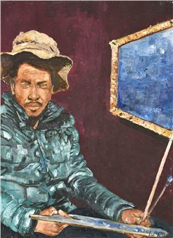 Lucas Kitiki (South Africa, 20th C.), Self Portrait - Lucas Kitiki