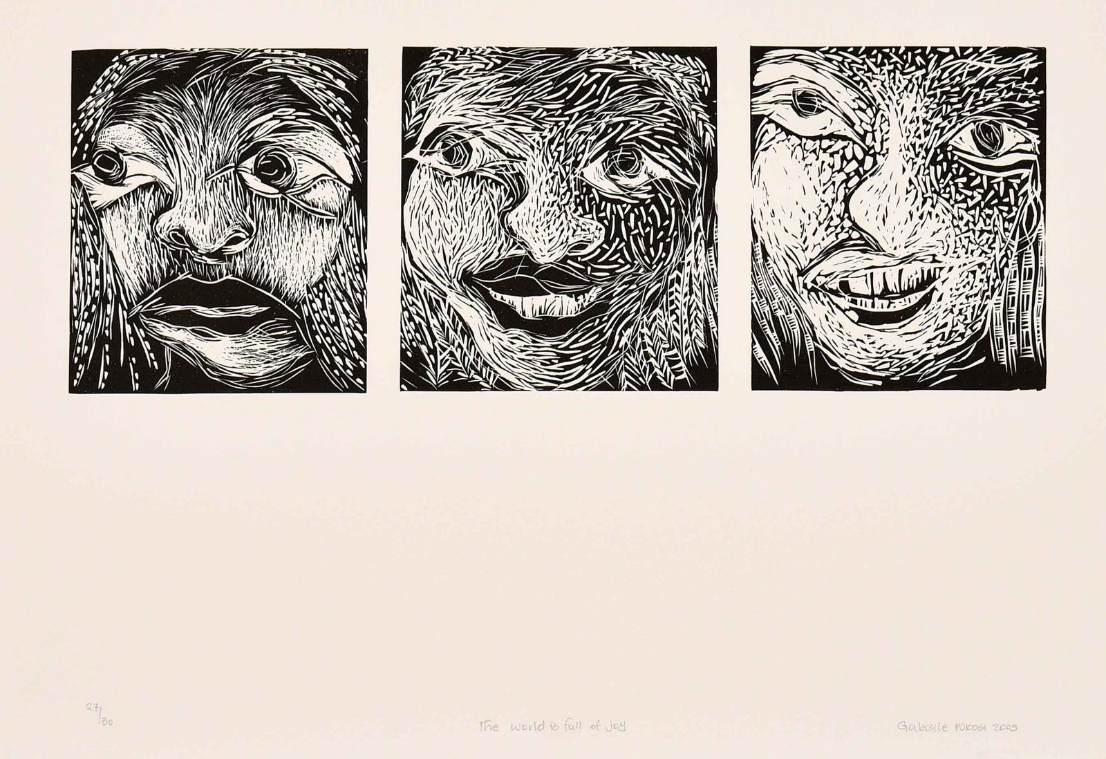 Gabisile Nkosi (South Africa, 1974 - 2008), The World Full of Joy by Gabisile Nkosi, dated 2003