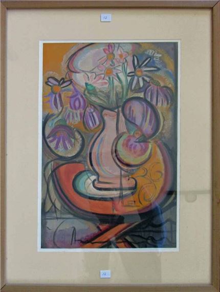 Attributed to Helen Stein gouache still life - Helen Stein