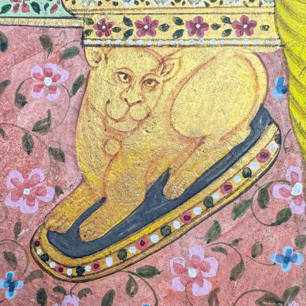 Bundi School | Radhs and Krishna on Throne | MutualArt