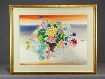 Still life painting of flower arrangement by Maro Gorky (American Armenian) Picture
