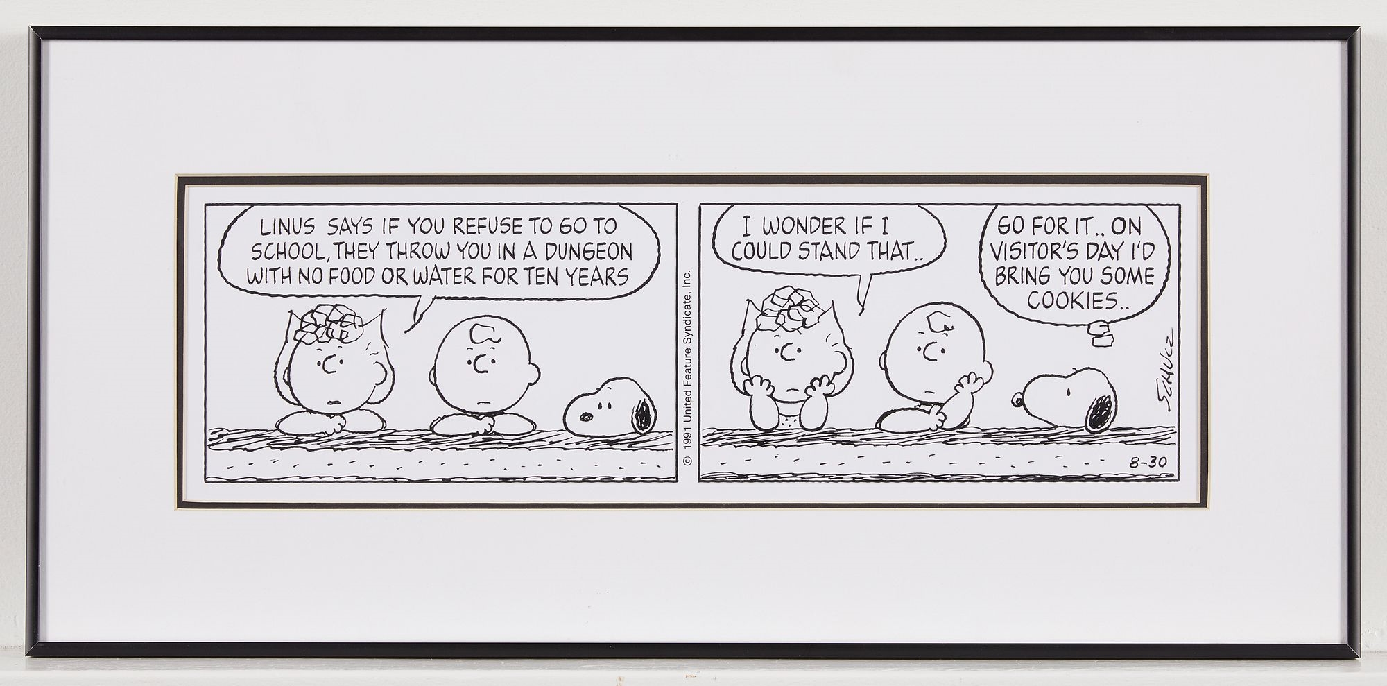 Charles Schulz | Offset lithograph depicting an enlarged version of one ...