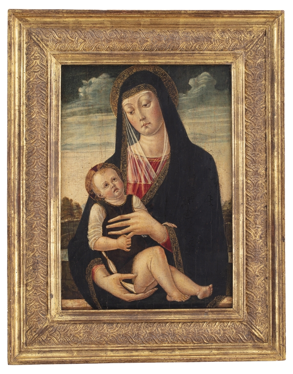 Artwork by Bartolomeo Vivarini, Antonio Vivarini, Madonna con Bambino, Made of Olio su tavola