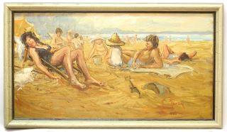 Lounging at the Beach by Ernest Marza