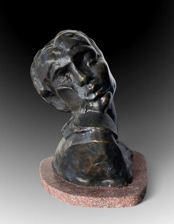 Alexis Rudier | WOMAN'S HEAD BRONZE AFTER RODIN | MutualArt