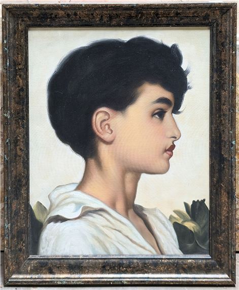 Painting by Lord Frederick Leighton - A Roman Lady