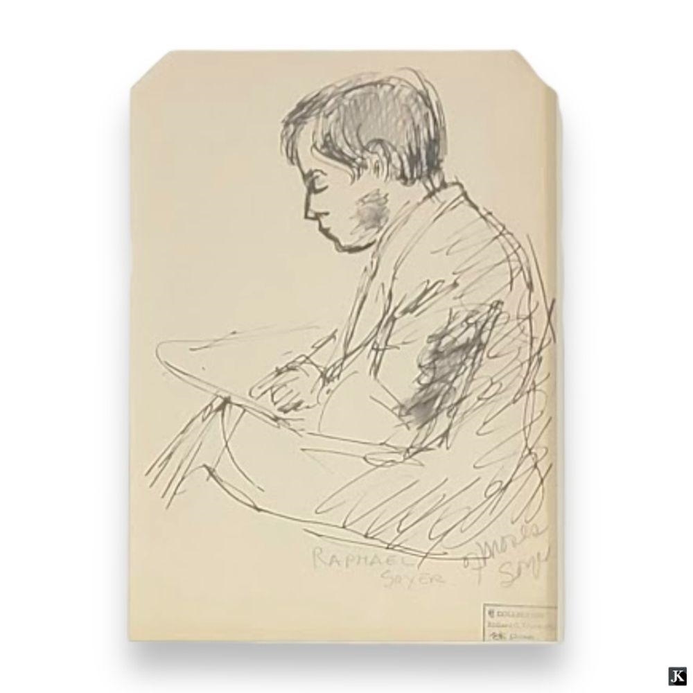 Raphael Soyer | Raphael Soyer (USA 1899-1987) Moses Marker Study ...