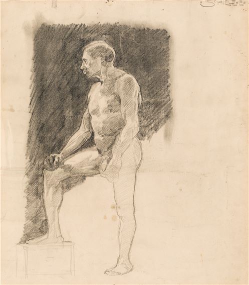 Stehender männlicher Akt by Egon Schiele, ca. 1906