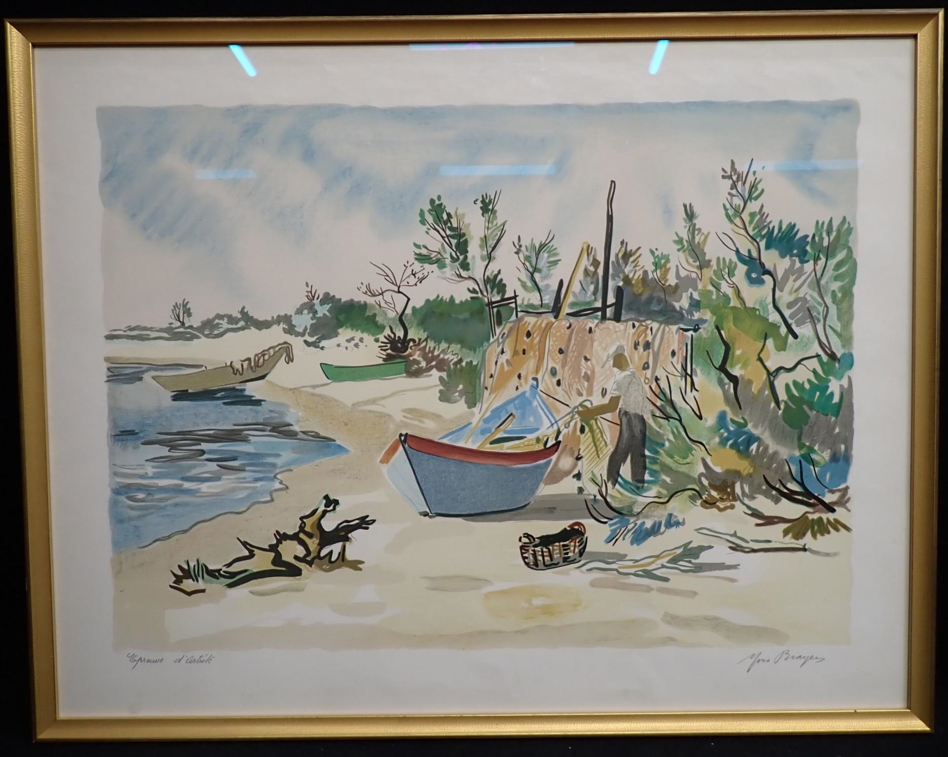 Yves Brayer | Pecheur et sa barque | MutualArt