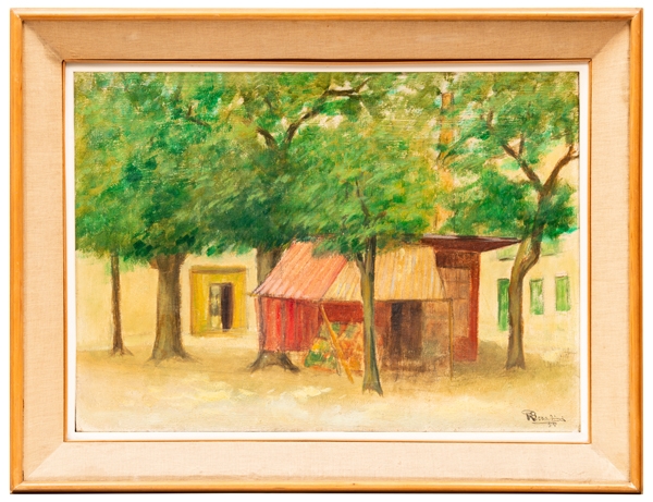 Artwork by Natalino Rizzardini, Il chiosco, Made of pencil