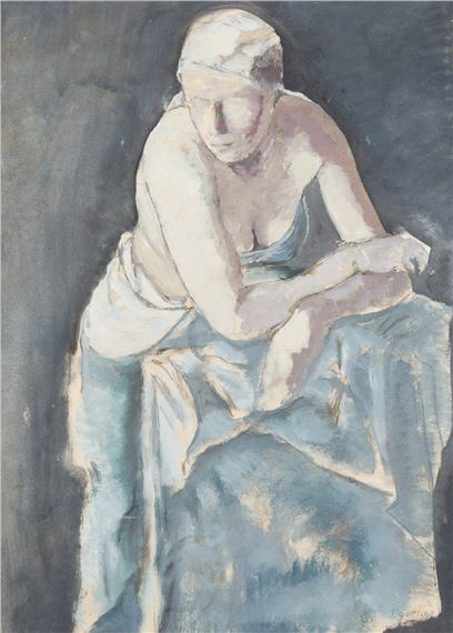 Half-nude by Leopold Gottlieb, 1927