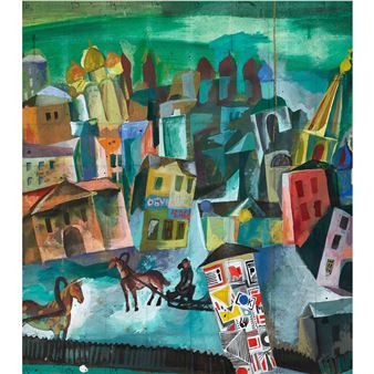 Studie zu einem Bühnenbild - Leningrad School, 20th Century