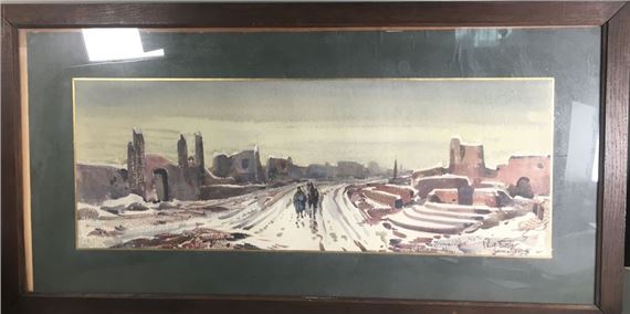 Sermaize en ruine by Paul Alphonse Tissier, dated 1916