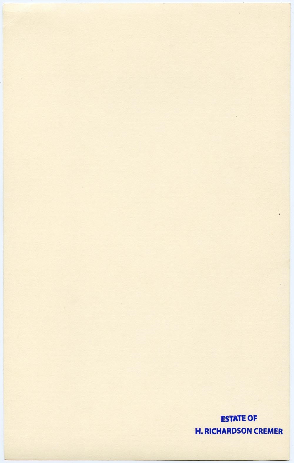 Artwork by H. Richardson Cremer, Original Photo ESTATE OF H. RICHARDSON CREMER, Made of Original Photo