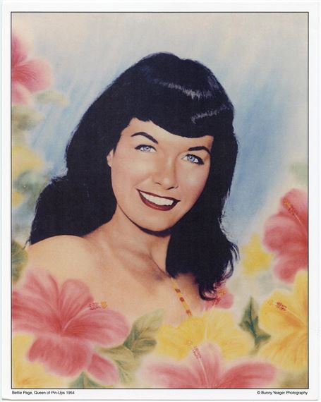 Original BUNNY YEAGER Pin Up Litho Bettie Page