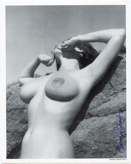 Original BUNNY YEAGER Pin Up Litho HAND SIGNED