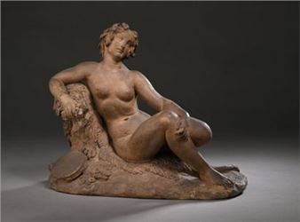 Bacchante on a lion skin - Alexis François Thomas