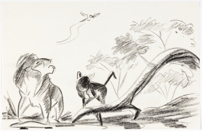 Larry Leker | The Lion King Early Development Storyboard Group of 2 ...