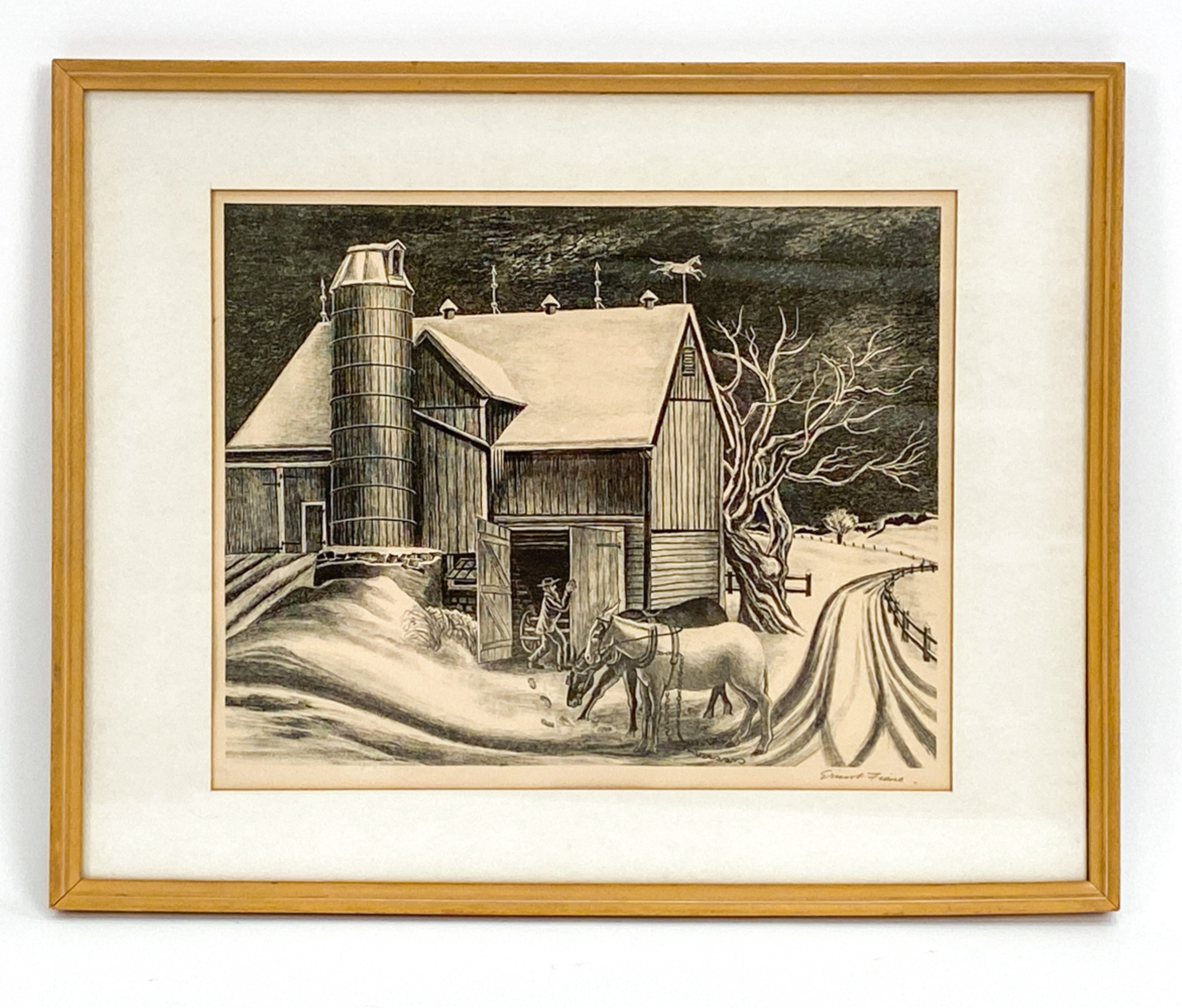 Ernest Fiene | ERNEST FIENE LITHOGRAPH DEEP WINTER | MutualArt