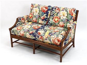 BURNT TORTOISE RATTAN SETTEE BY FICKS REED - Ficks Reed