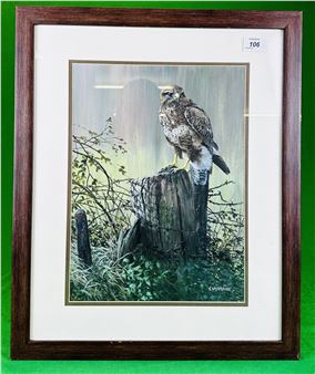 Jeremy Whitehouse | OIL PAINTING EAGLE BEARING SIGNATURE J
