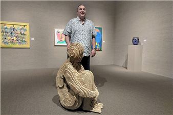 Rope sculpture by renowned artist Mateo Blanco at the Deland Art Museum, a sensation in Florida