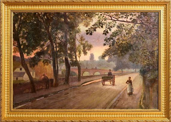 Joseph Poole Addey | Road by a River (1900 (1900) | MutualArt