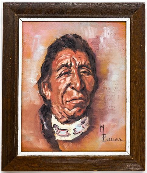M. Bauer (Washington State) Original Oil on Board by M. Bauer