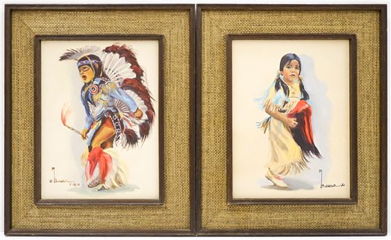 M. Bauer (Washington State) Pair of Oil Paintings by M. Bauer