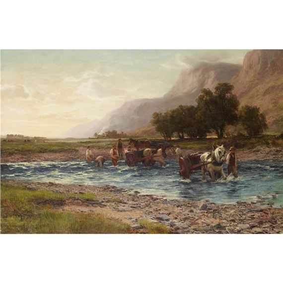 DEEPENING THE RIVER by David Farquharson, dated 1879