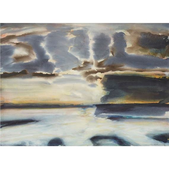 SUNSET OVER THE COAST by John Houston, dated 1979/1980