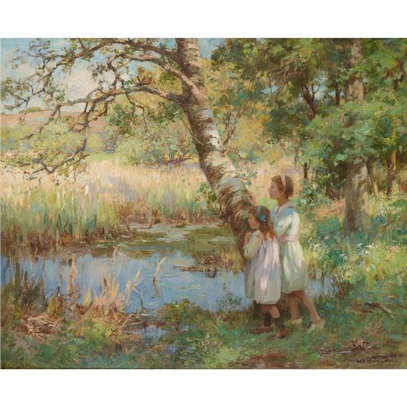 William Stewart MacGeorge | FEEDING THE SWANS | MutualArt