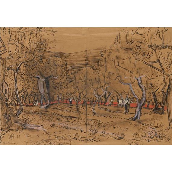 FIGURES IN AN ORCHARD