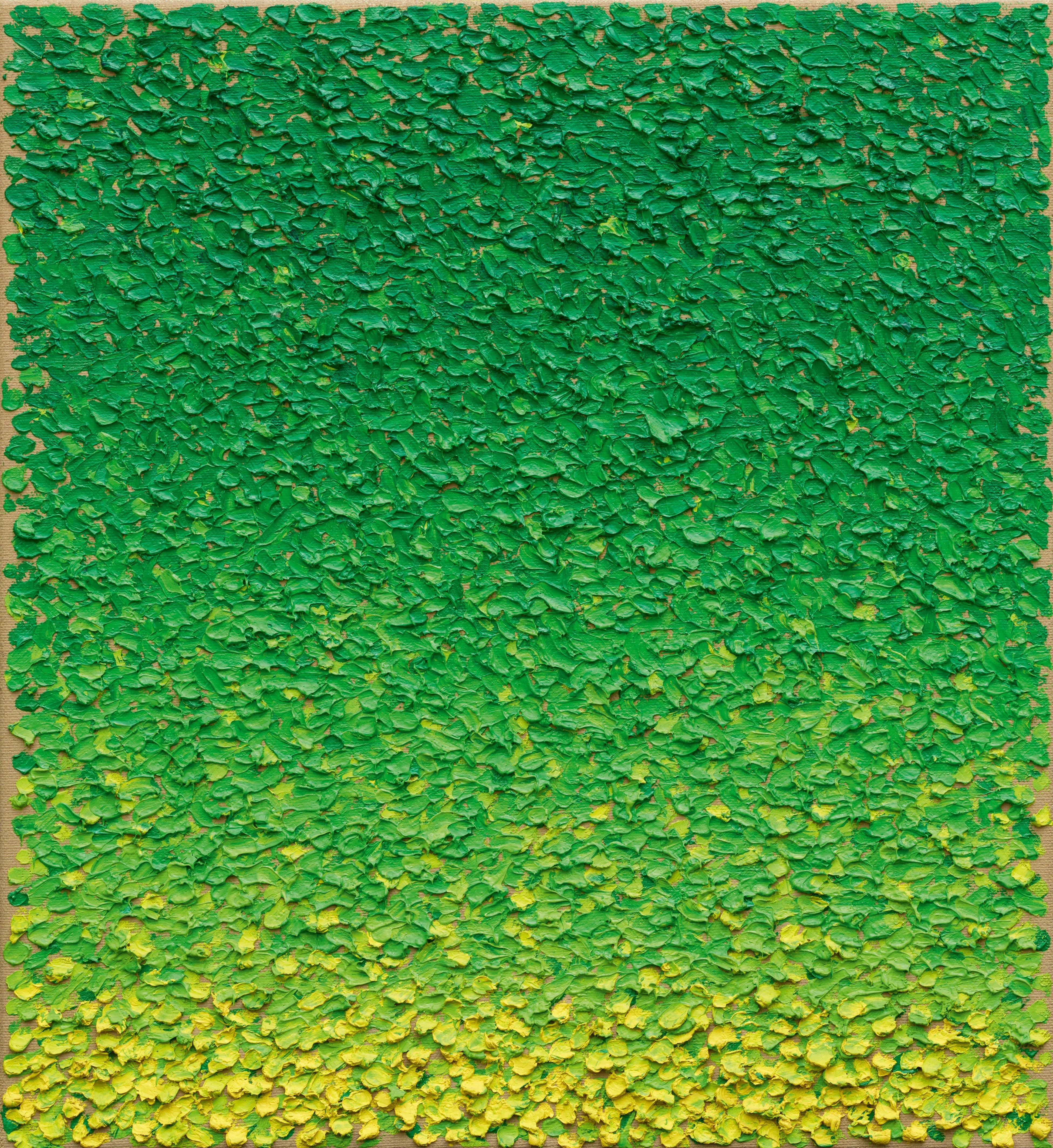 Artwork by Kuno Gonschior, Grün-Gelb, Made of Oil and acrylic on canvas