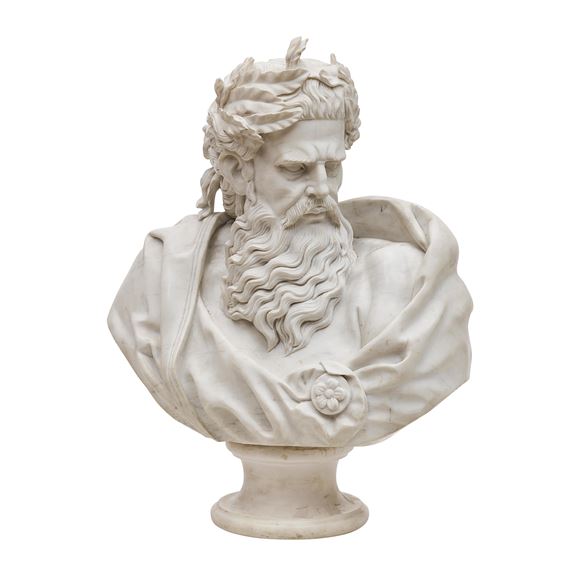 Lambert-Sigisbert Adam | AN ITALIAN CARVED MARBLE BUST OF NEPTUNE (1889 ...