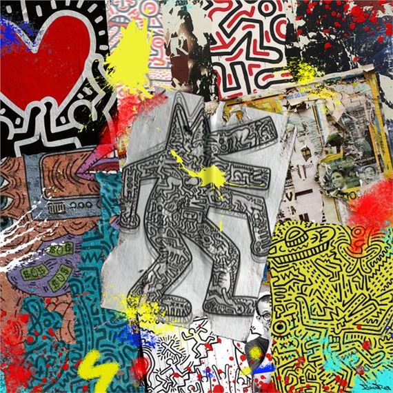 Brain Roy | Visuels patchwork de Keith Haring | MutualArt
