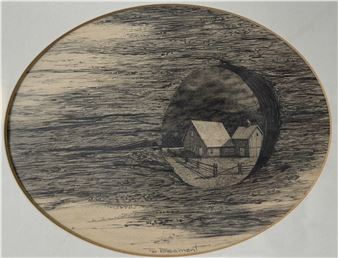 Beament, Tib - &quot;Backyard before the storm&quot; - c.1975 - Tib Beament