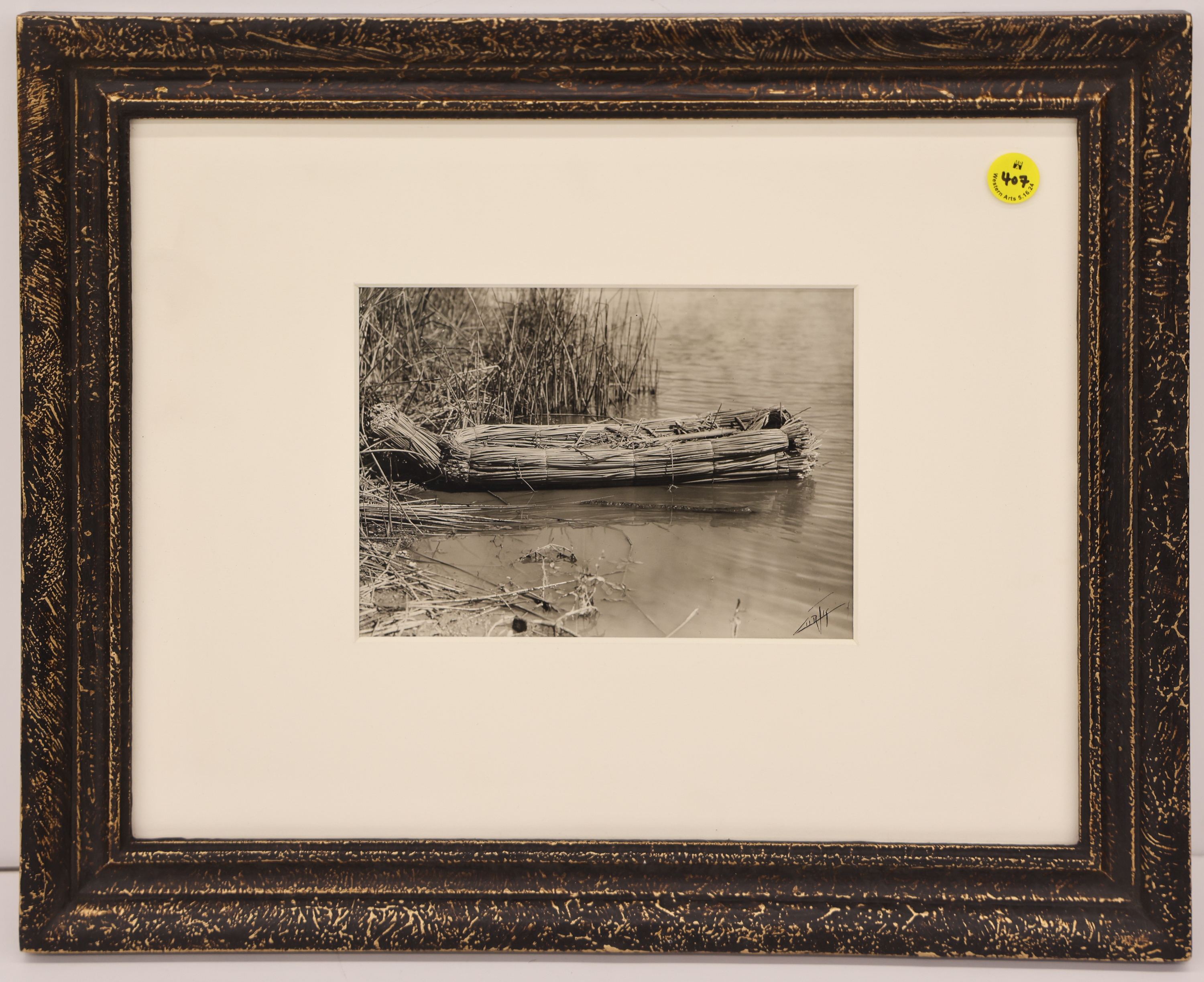 Edward S. Curtis | Edward Curtis ''Tule Balsa on Upper Lake'' Silver ...