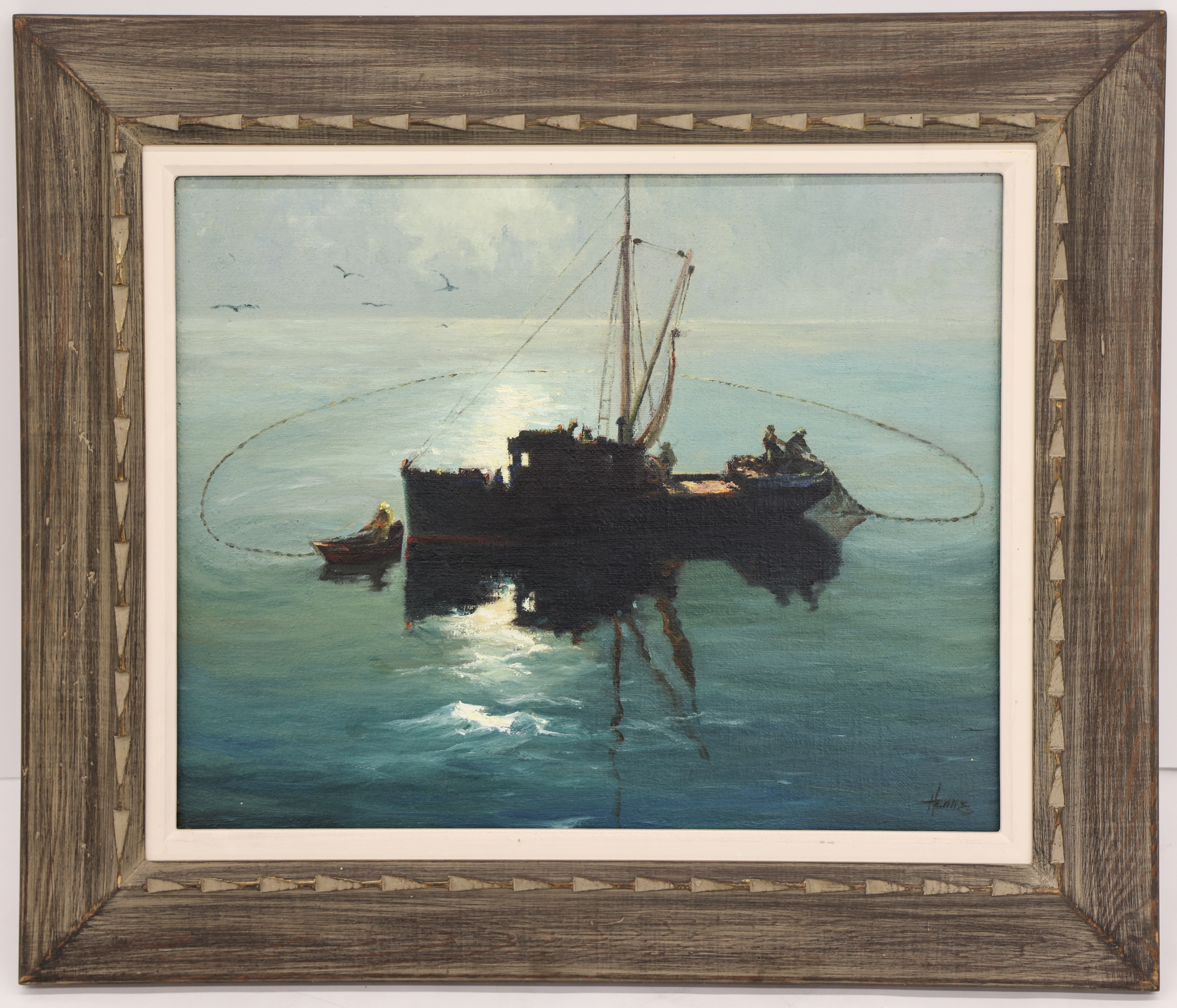Ellen Henne Goodale | Ellen Henne Goodale ''Fishing Boat'' Oil | MutualArt