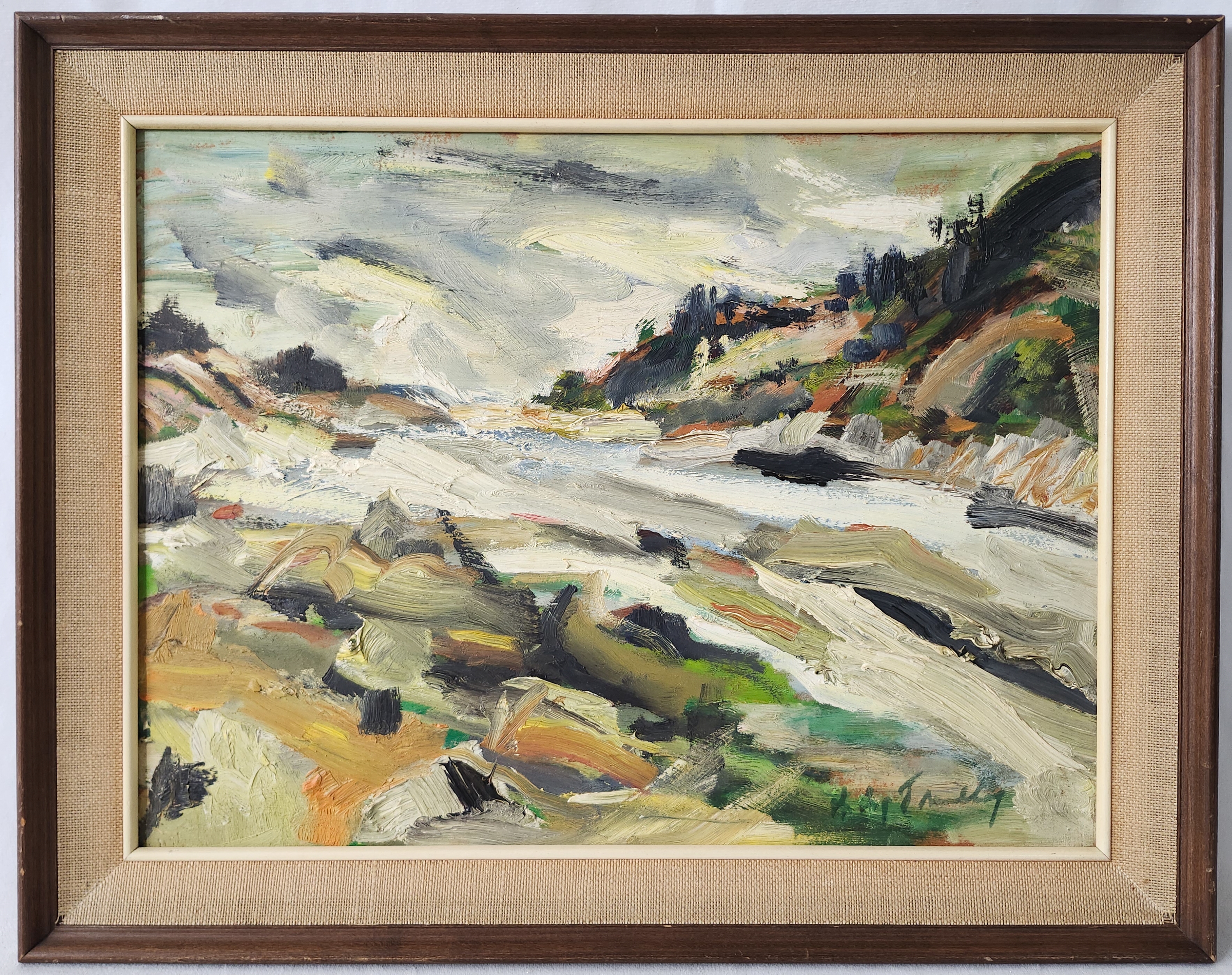 Artwork by Louis Tremblay, Landscape, Made of Oil on masonite